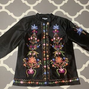 🌸 Boho Vintage Embroidered Jacket